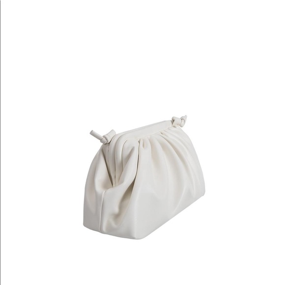 🔄 MONTERREY White Vegan Pouch Clutch Crossbody - Picture 6 of 10